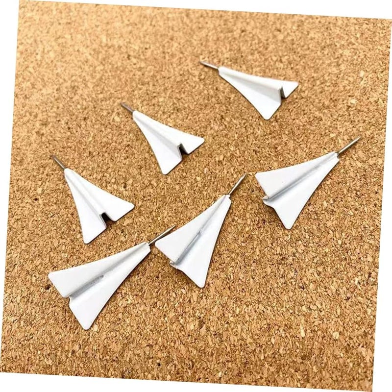 6 Pcs Colorful Paper Airplane Thumbtacks For Bedroom Decor Replaceable Push Pins - Image 4